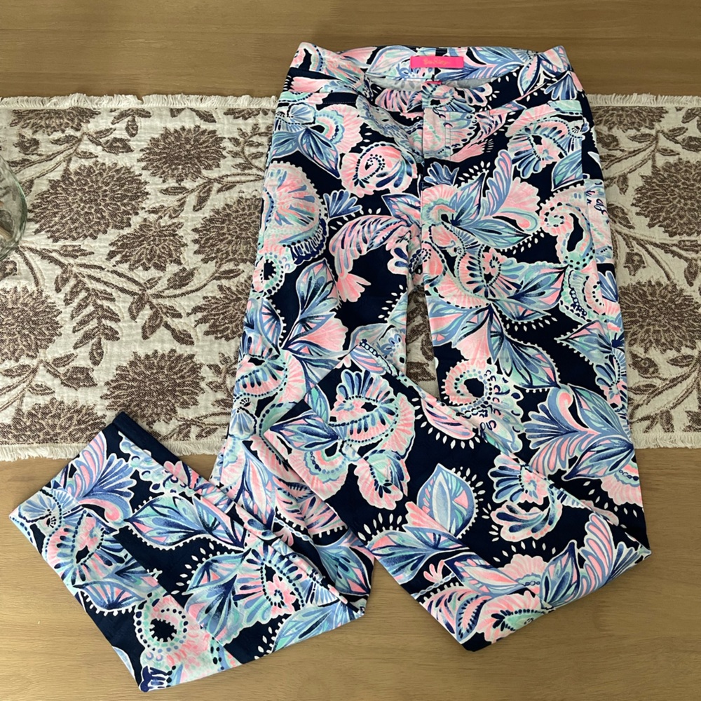 Lilly Pulitzer Kelly High Rise Skinny Ankle Pants